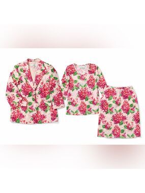 Linea Dell’Olio Floral 3-Piece Skirt Set – Jacket, Top & Skirt